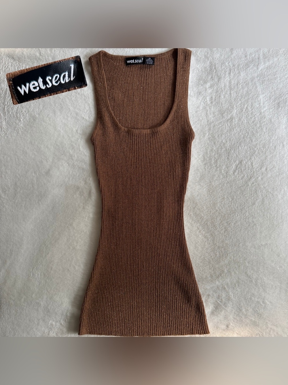 Wet Seal Chocolate Brown Ribbed Tank